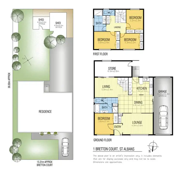 Floorplan of Homely house listing, 1 Bretton Court, St Albans VIC 3021