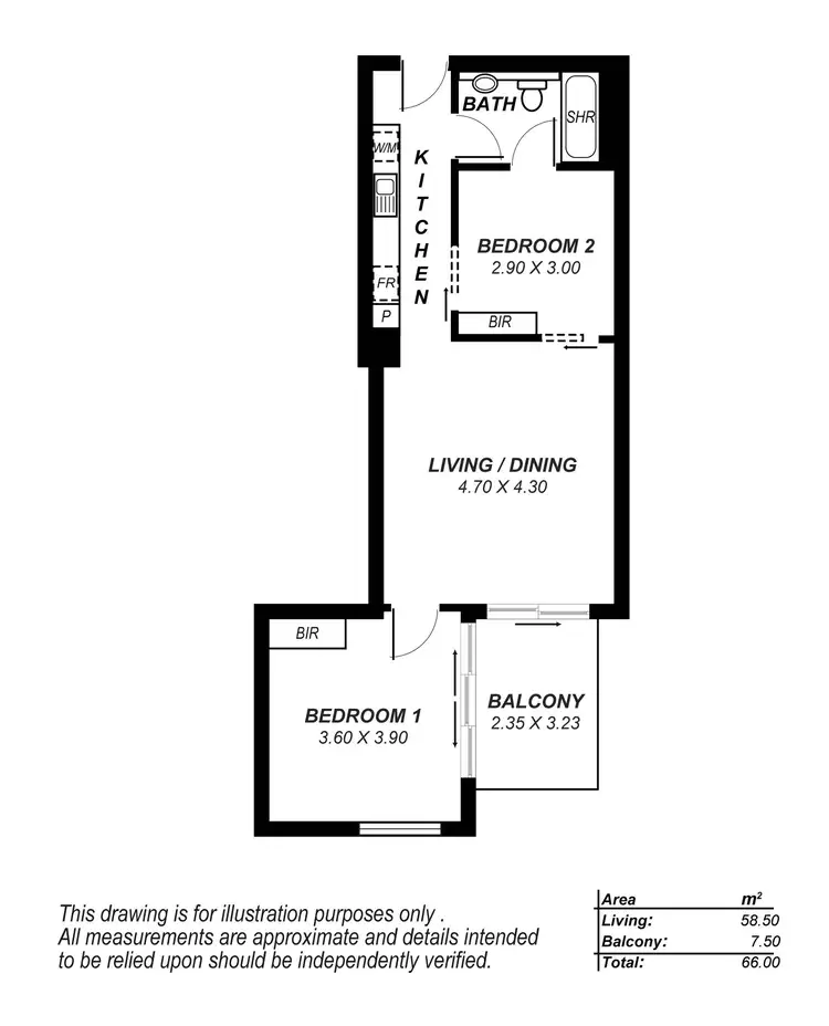 Floorplan of Homely apartment listing, 226/16 Holdfast Promenade, Glenelg SA 5045