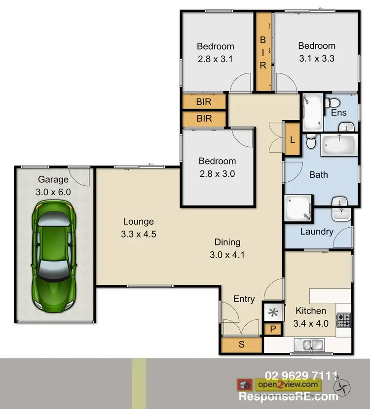 Floorplan of Homely semi-detached listing, 2/125 Walker Street, Quakers Hill NSW 2763
