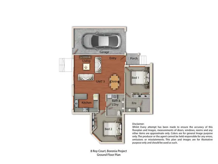 Floorplan of Homely unit listing, 3/8 Roy Court, Boronia VIC 3155