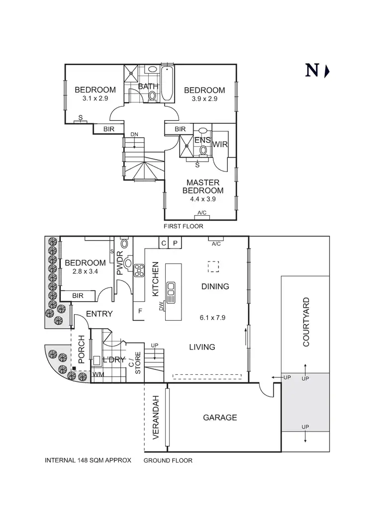Floorplan of Homely townhouse listing, 2/7 Joffre Road, Pascoe Vale VIC 3044