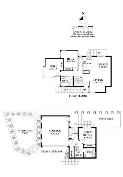 Floorplan of Homely townhouse listing, 1/656 Pascoe Vale Road, Oak Park VIC 3046