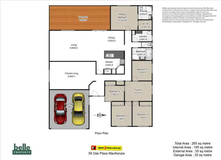 Floorplan of Homely house listing, 58 Oak Place, Mackenzie QLD 4156