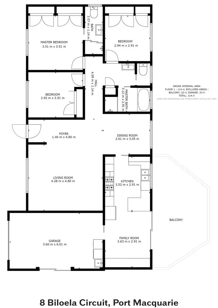 Floorplan of Homely house listing, 8 Biloela Circuit, Port Macquarie NSW 2444