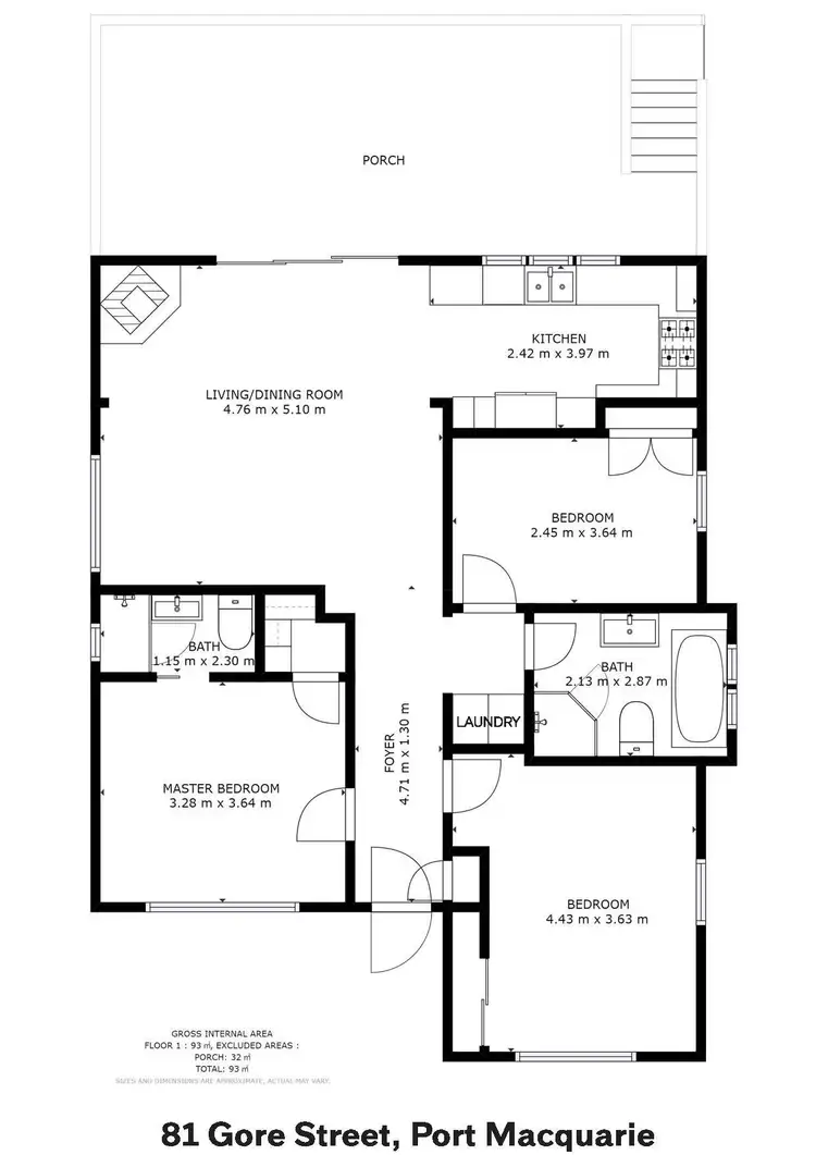 Floorplan of Homely house listing, 81 Gore Street, Port Macquarie NSW 2444