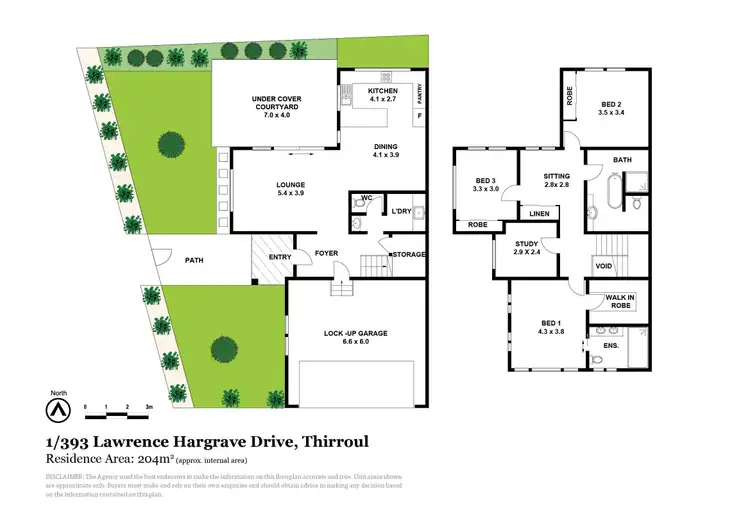 Floorplan of Homely house listing, 1/393 Lawrence Hargrave Drive, Thirroul NSW 2515