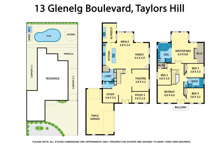 Floorplan of Homely house listing, 13 Glenelg Boulevard, Taylors Hill VIC 3037