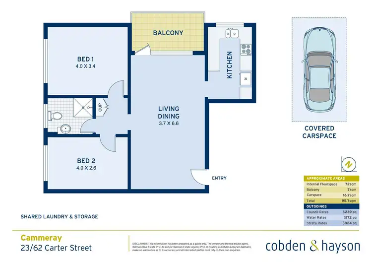 Floorplan of Homely apartment listing, 23/62-64 Carter Street, Cammeray NSW 2062