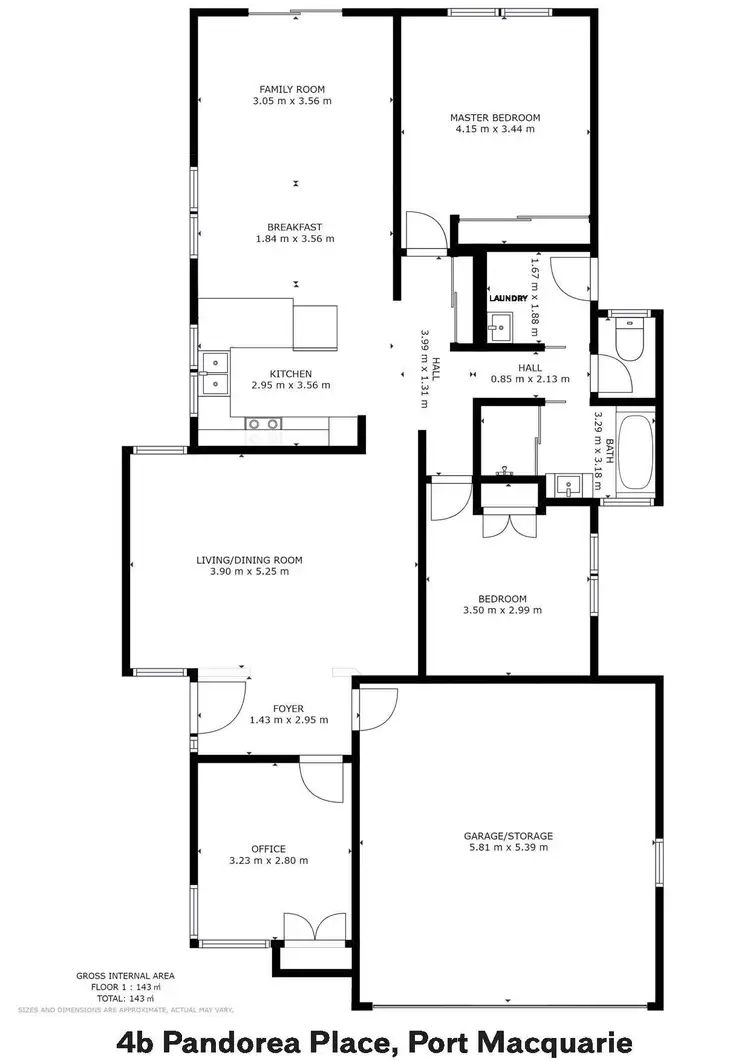 Floorplan of Homely house listing, 4b Pandorea Place, Port Macquarie NSW 2444
