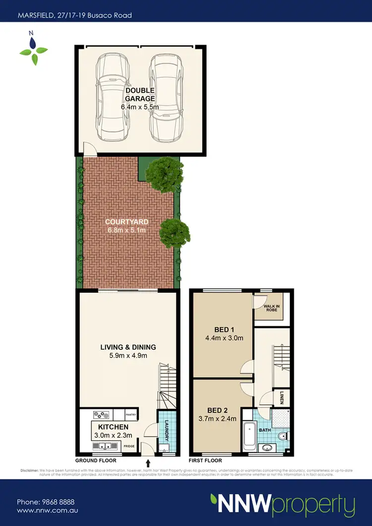 Floorplan of Homely townhouse listing, 27/17-19 Busaco Road, Marsfield NSW 2122