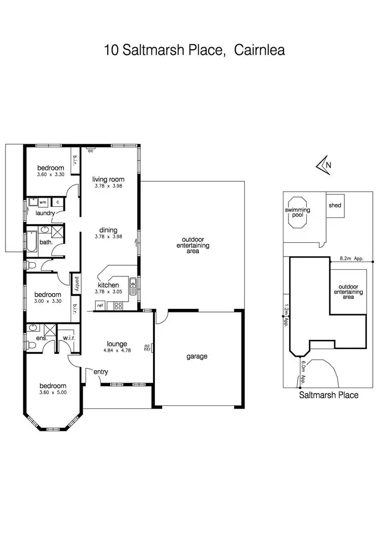Floorplan of Homely house listing, 10 Saltmarsh Place, Cairnlea VIC 3023