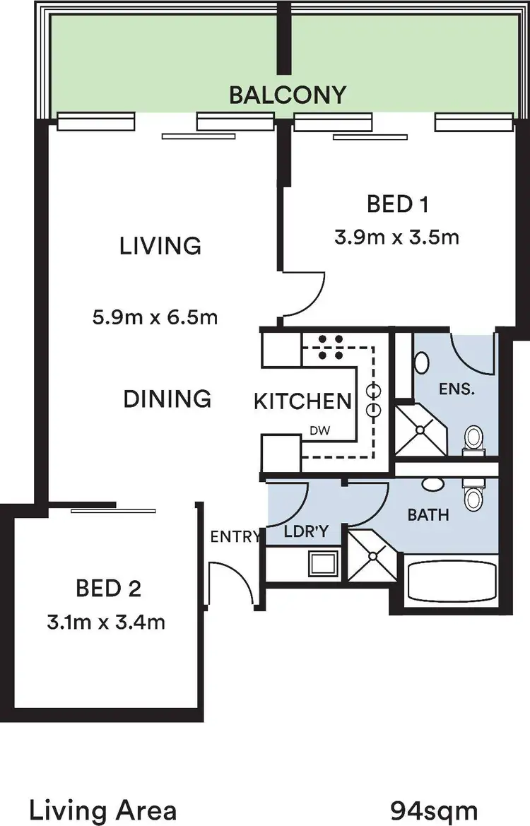 Floorplan of Homely apartment listing, 1026/29 Colley Terrace, Glenelg SA 5045