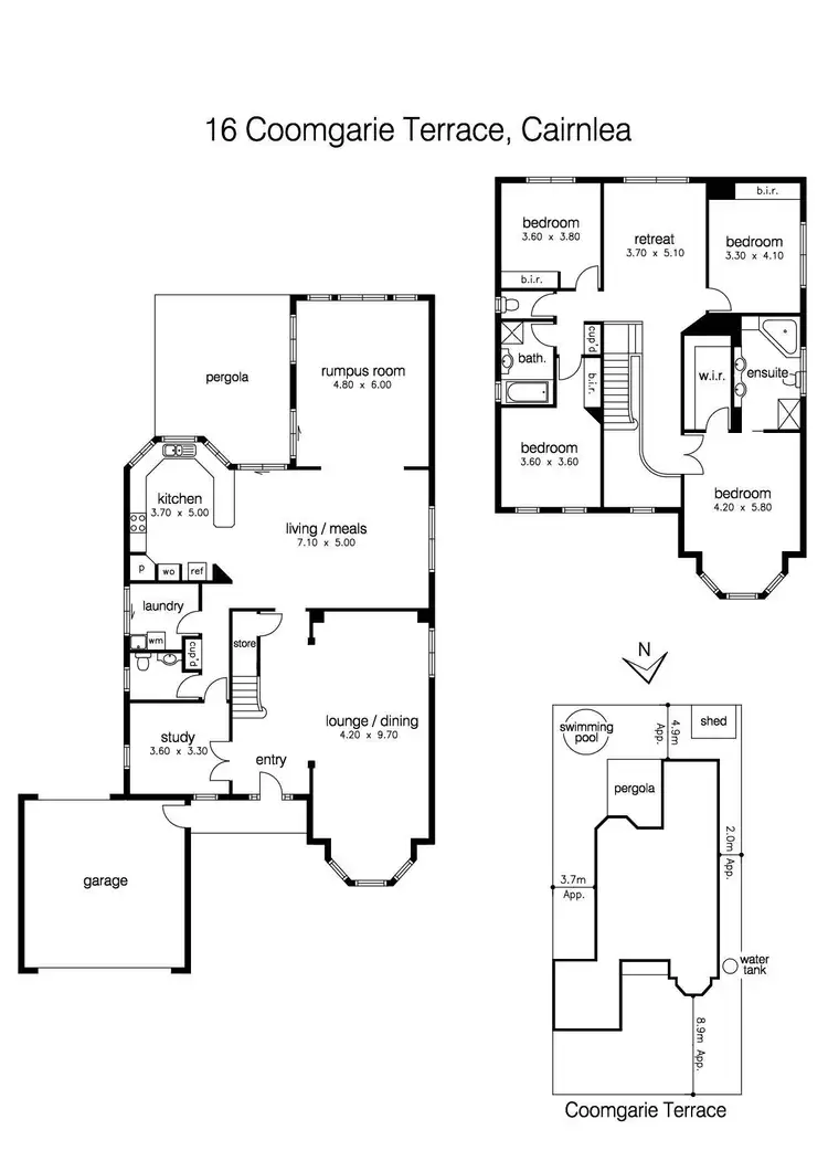 Floorplan of Homely house listing, 16 Coomgarie Terrace, Cairnlea VIC 3023