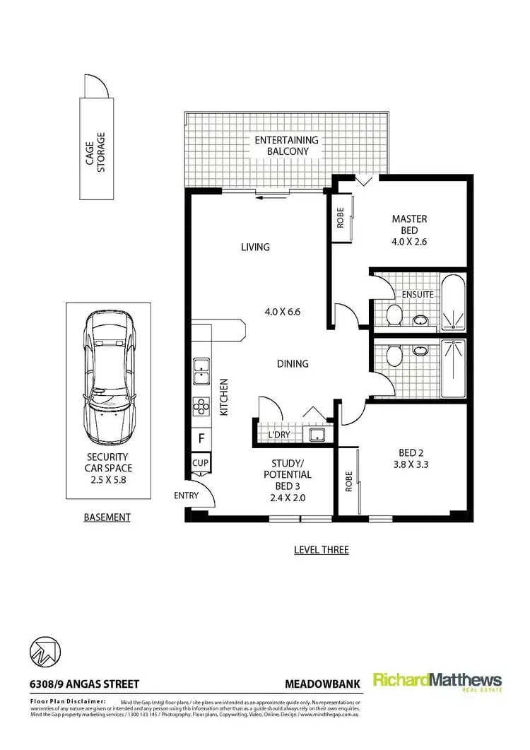 Floorplan of Homely apartment listing, 6308/9 Angas Street, Meadowbank NSW 2114