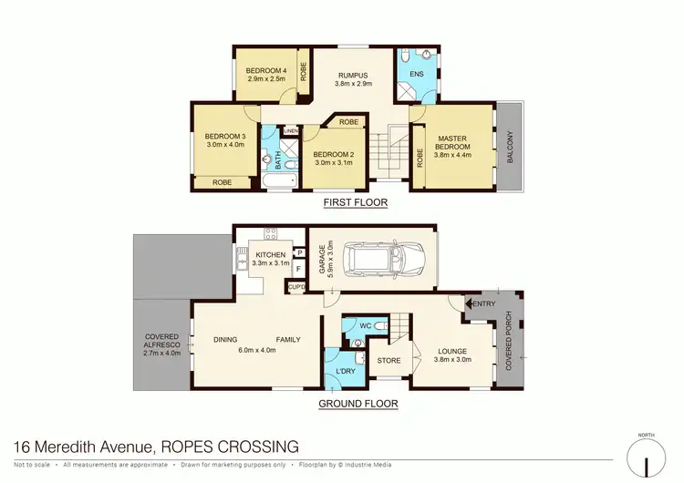 Floorplan of Homely house listing, 16 Meredith Avenue, Ropes Crossing NSW 2760
