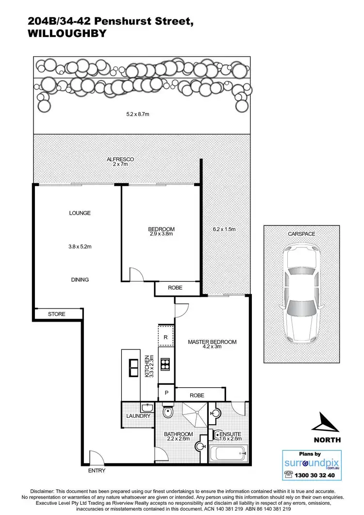 Floorplan of Homely apartment listing, 204B/34-42 Penshurst Street, Willoughby NSW 2068