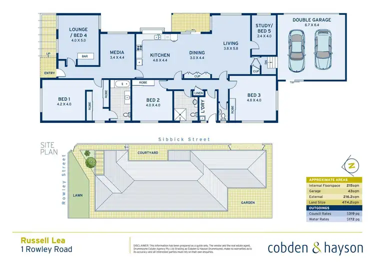 Floorplan of Homely house listing, 1 Rowley Road, Russell Lea NSW 2046