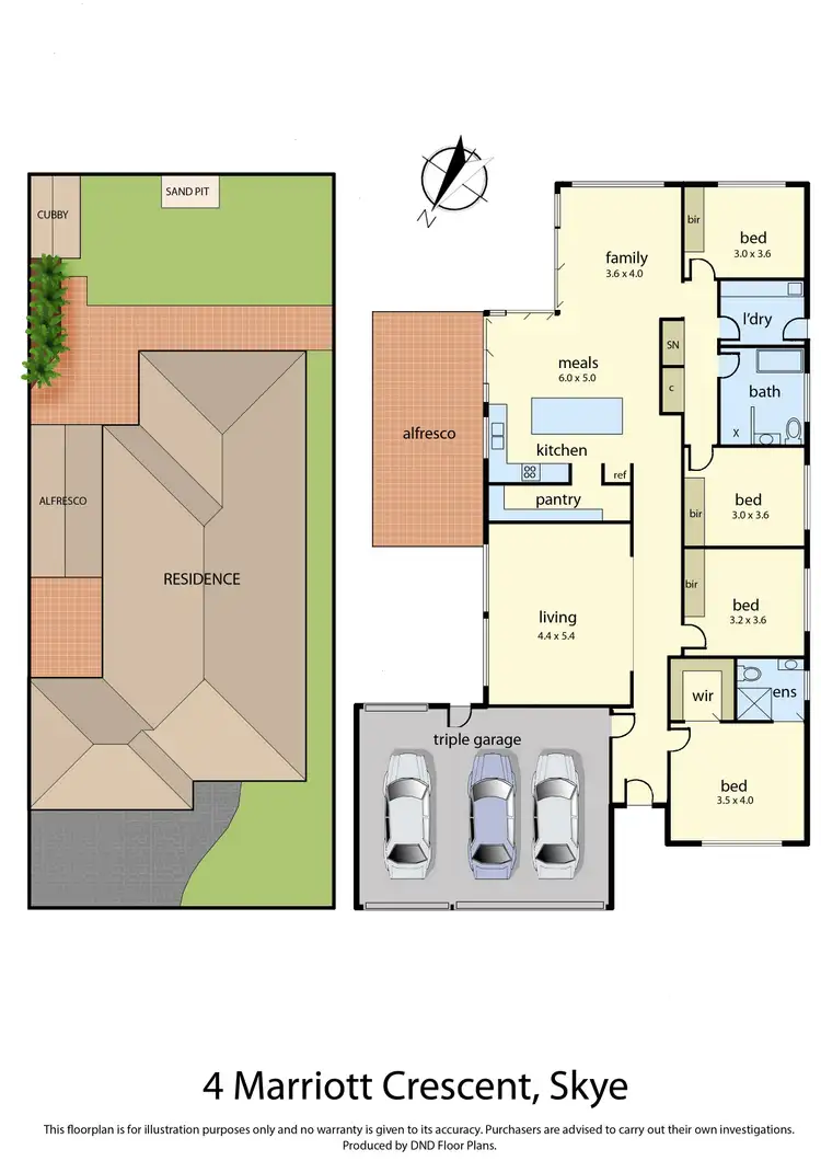 Floorplan of Homely house listing, 4 Marriott Crescent, Skye VIC 3977