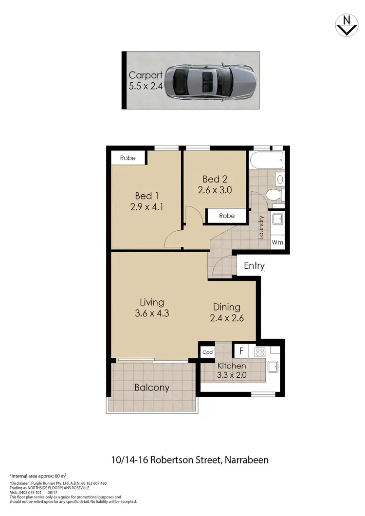 Floorplan of Homely unit listing, 10/14 Robertson Street, Narrabeen NSW 2101