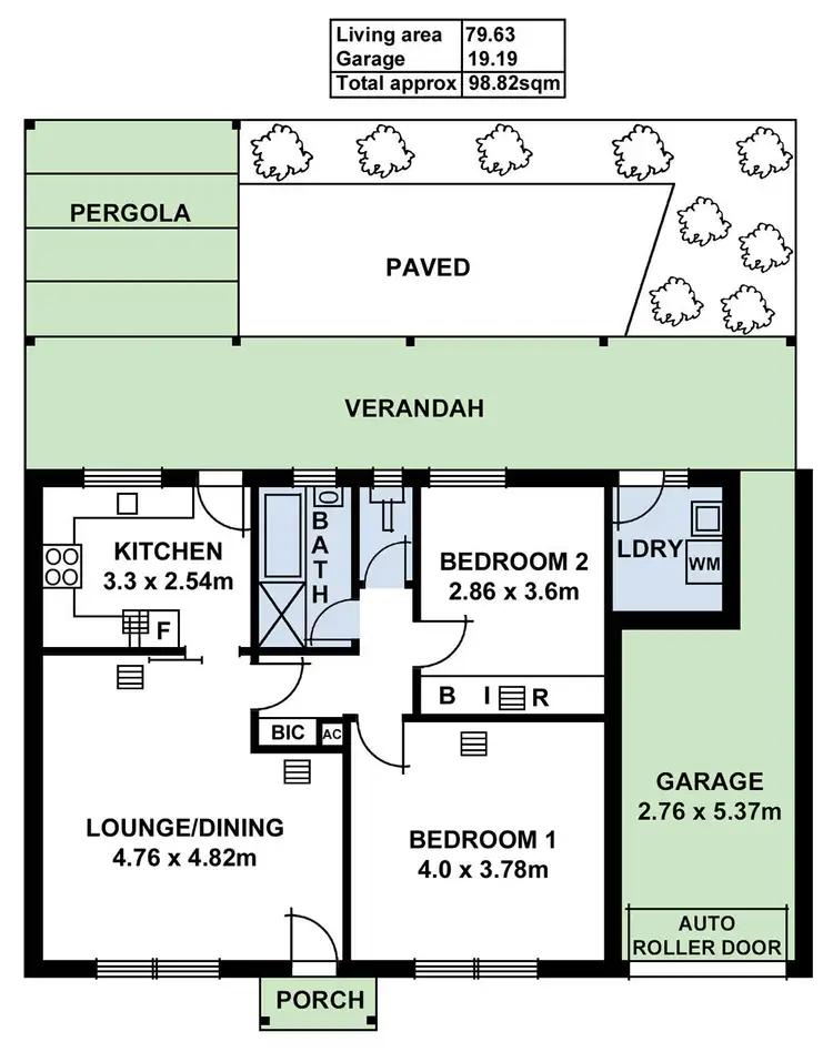 Floorplan of Homely unit listing, 2/20 Torrens Street, Linden Park SA 5065