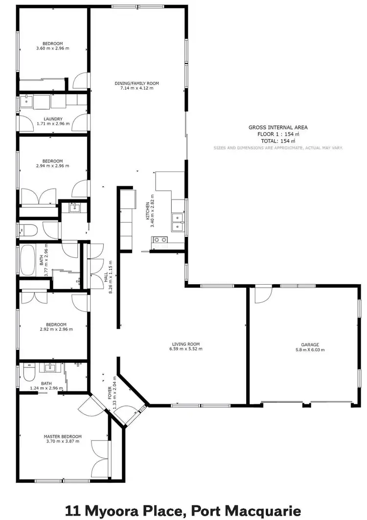 Floorplan of Homely house listing, 11 Myoora Place, Port Macquarie NSW 2444