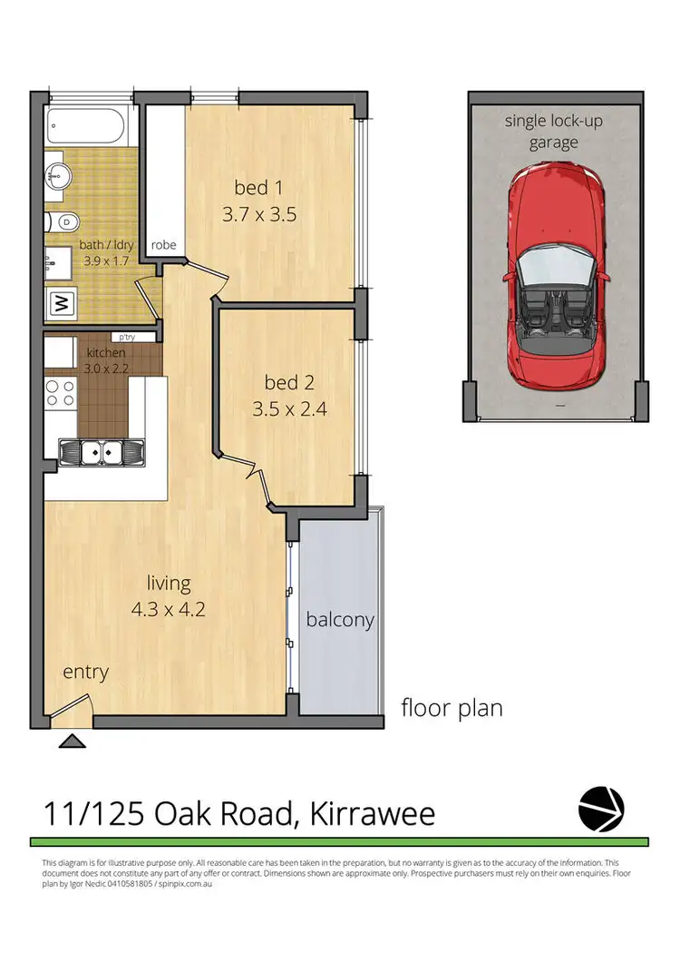 Floorplan of Homely unit listing, 11/125 Oak Road, Kirrawee NSW 2232
