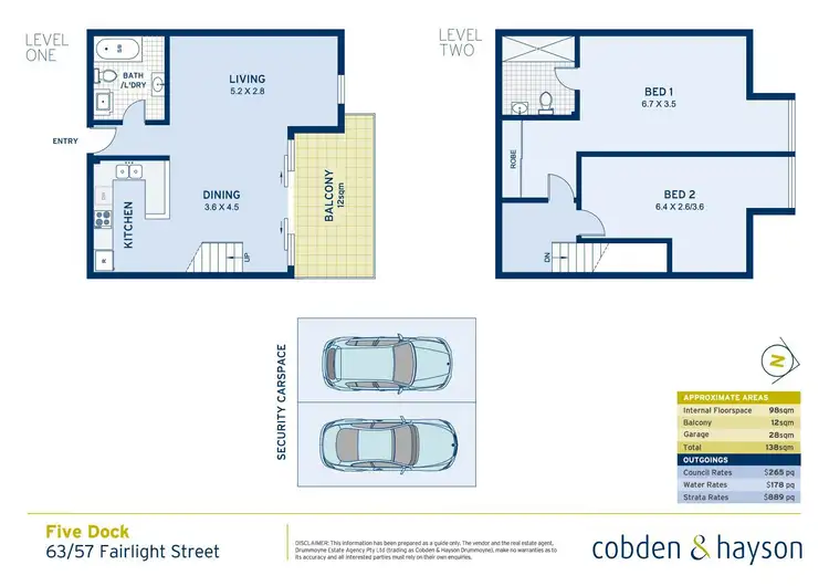 Floorplan of Homely apartment listing, 63/57 Fairlight Street, Five Dock NSW 2046