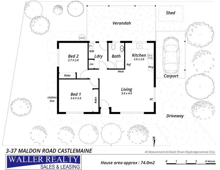 Floorplan of Homely unit listing, 3/37 Maldon Road, Castlemaine VIC 3450