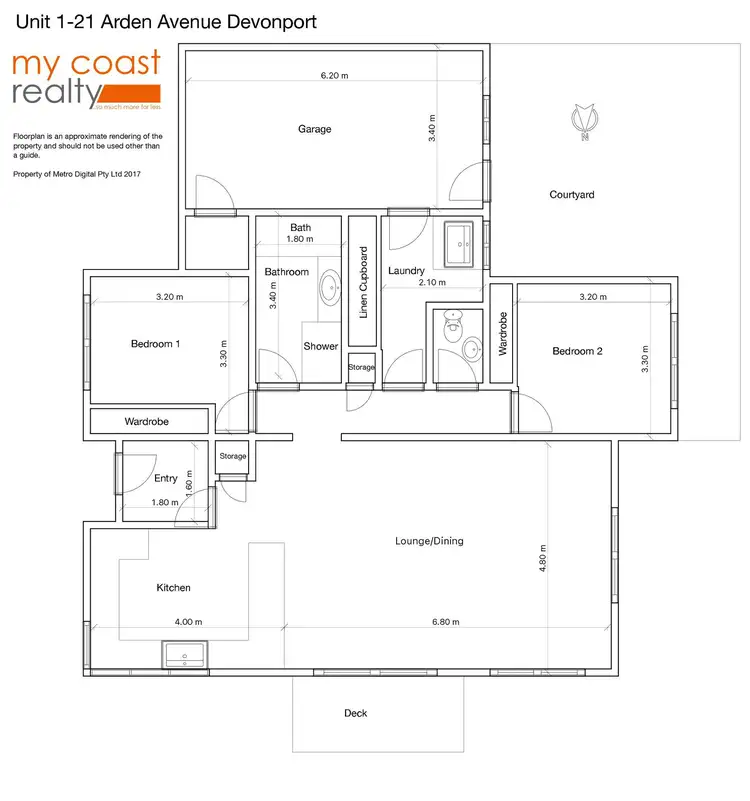 Floorplan of Homely unit listing, 1/21 Arden Avenue, Devonport TAS 7310