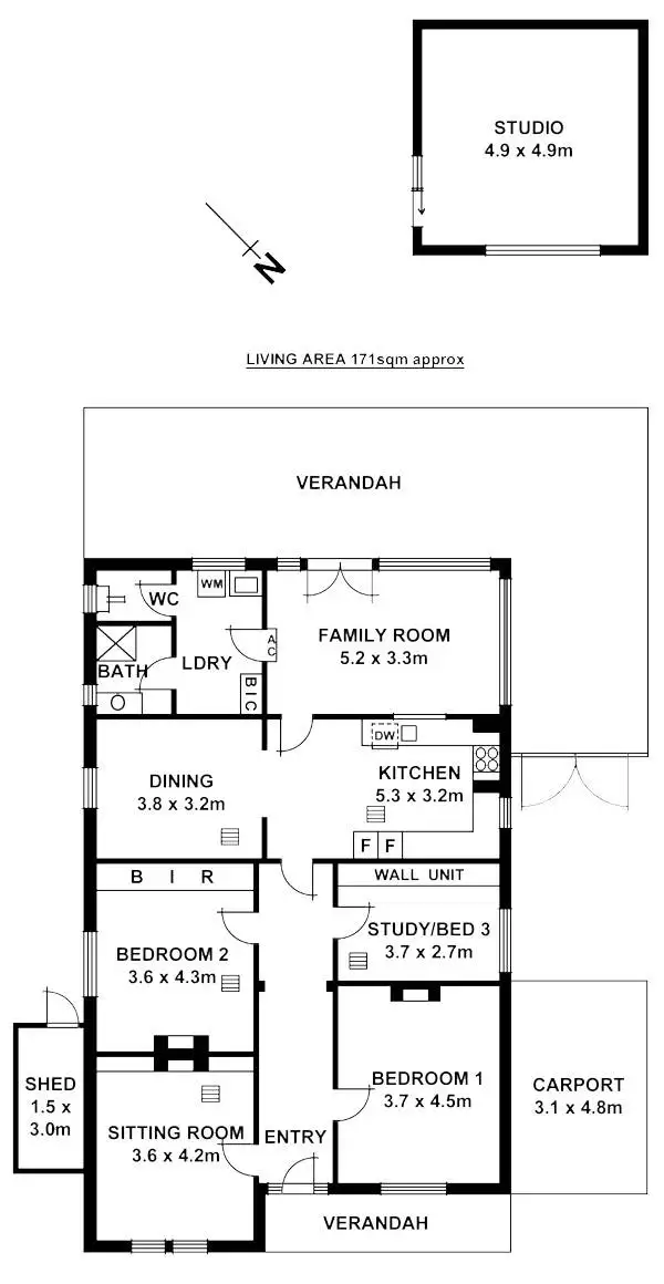 Floorplan of Homely house listing, 24 Harrow Road, College Park SA 5069