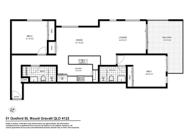 Floorplan of Homely unit listing, 6/51 Gosford Street, Mount Gravatt QLD 4122