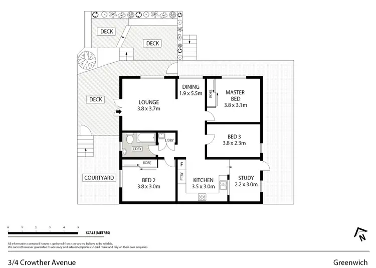 Floorplan of Homely apartment listing, 3/4 Crowther Avenue, Greenwich NSW 2065