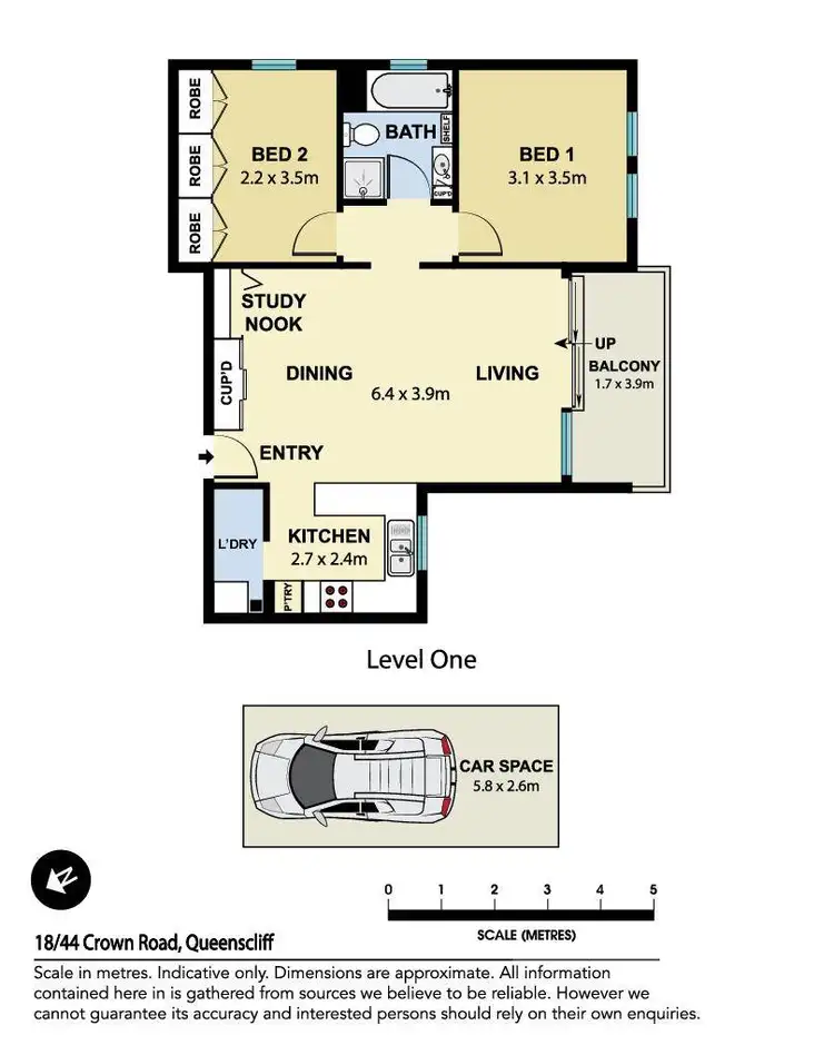 Floorplan of Homely apartment listing, 18/44 Crown Road, Queenscliff NSW 2096