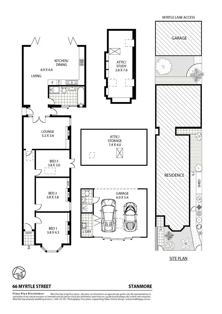 Floorplan of Homely house listing, 66 Myrtle Street, Stanmore NSW 2048