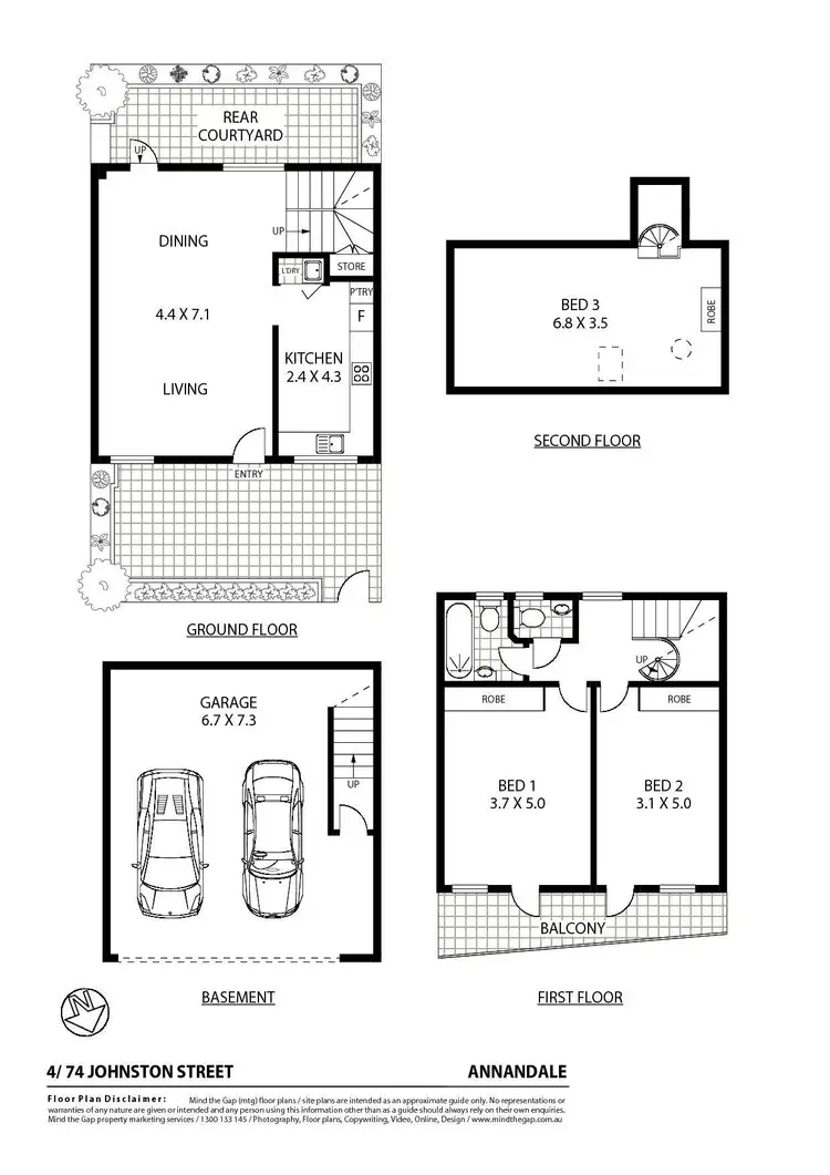 Floorplan of Homely townhouse listing, 4/74 Johnston Street, Annandale NSW 2038