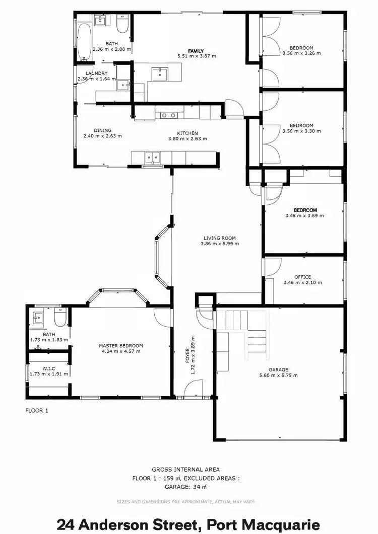 Floorplan of Homely house listing, 24 Anderson Street, Port Macquarie NSW 2444