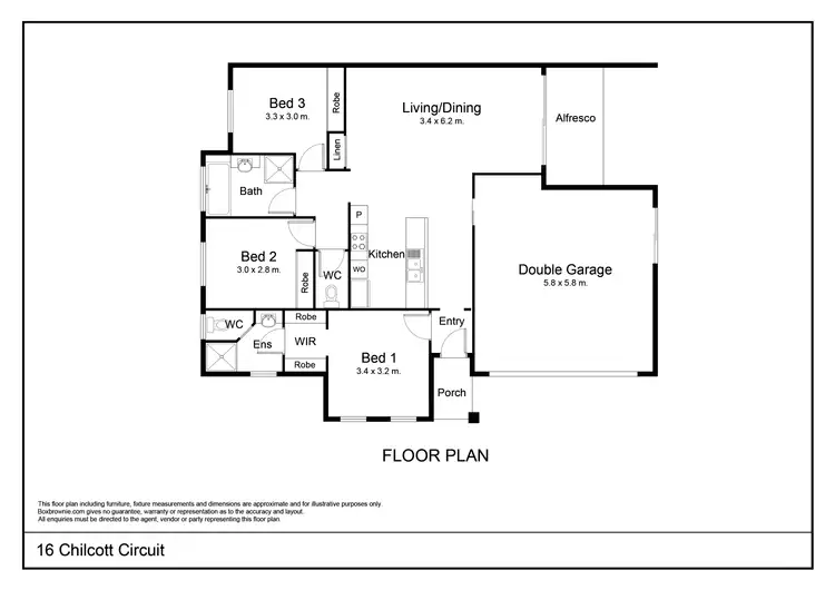 Floorplan of Homely semi-detached listing, 16 Chilcott Circuit, Cumbalum NSW 2478