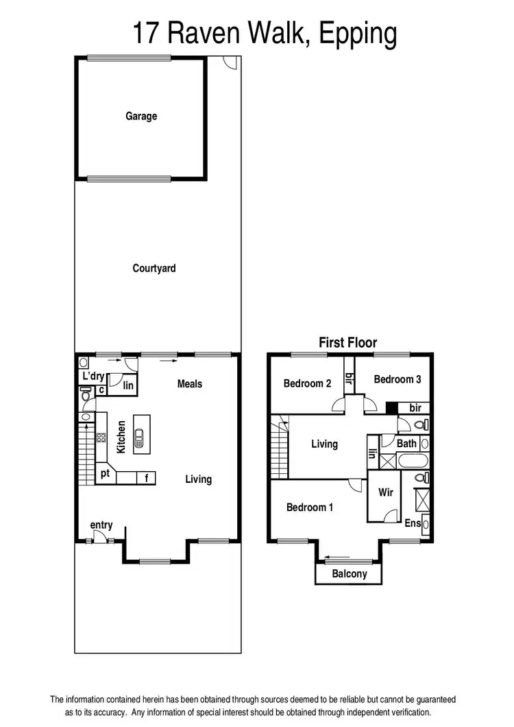 Floorplan of Homely townhouse listing, 17 Raven Walk, Epping VIC 3076