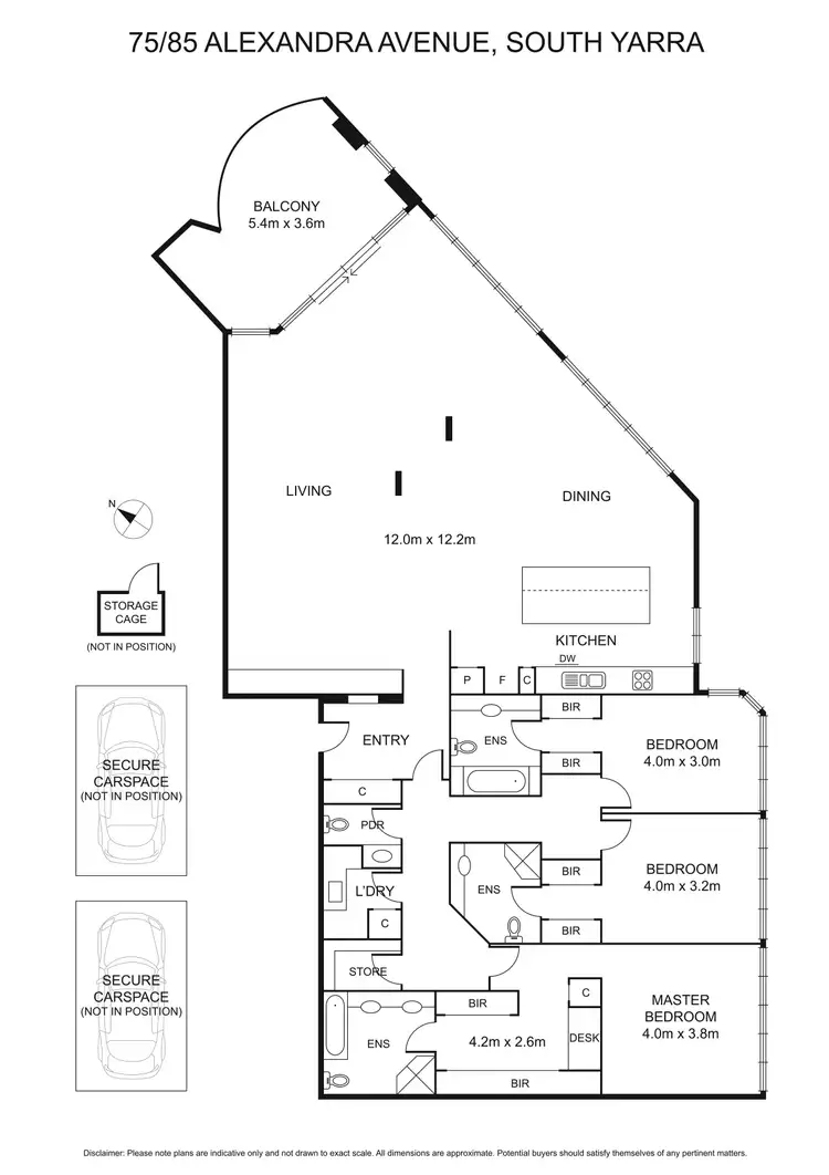 Floorplan of Homely apartment listing, 75/85 Alexandra Avenue, South Yarra VIC 3141