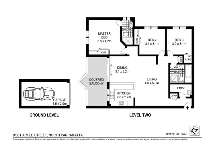 Floorplan of Homely apartment listing, 9/38-40 Harold Street, North Parramatta NSW 2151