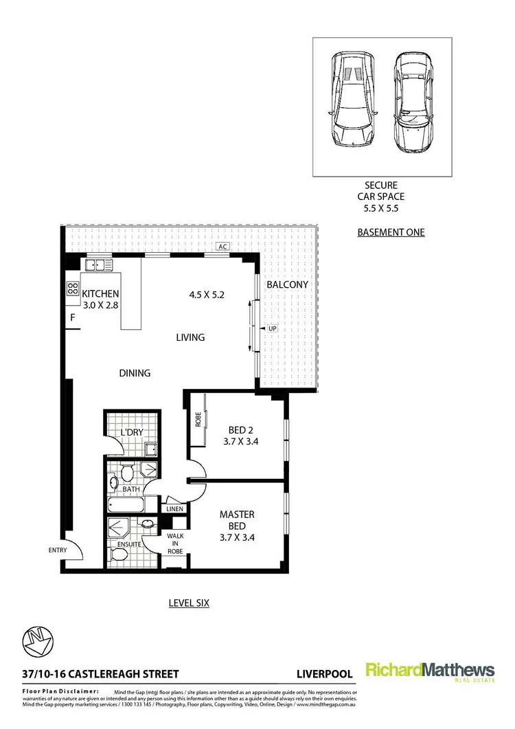 Floorplan of Homely apartment listing, 37/10-16 Castlereagh Street, Liverpool NSW 2170