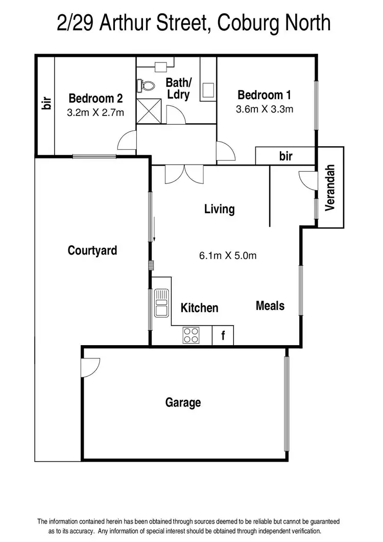 Floorplan of Homely unit listing, 2/29 Arthur Street, Coburg VIC 3058