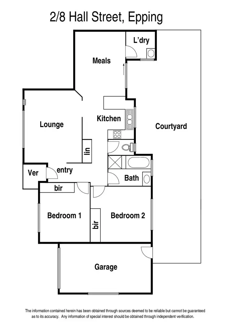 Floorplan of Homely unit listing, 2/18 Hall Street, Epping VIC 3076