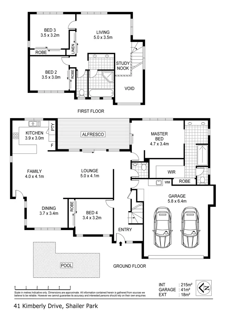 Floorplan of Homely house listing, 41 Kimberley Drive, Shailer Park QLD 4128