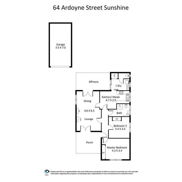 Floorplan of Homely house listing, 64 Ardoyne Street, Sunshine VIC 3020