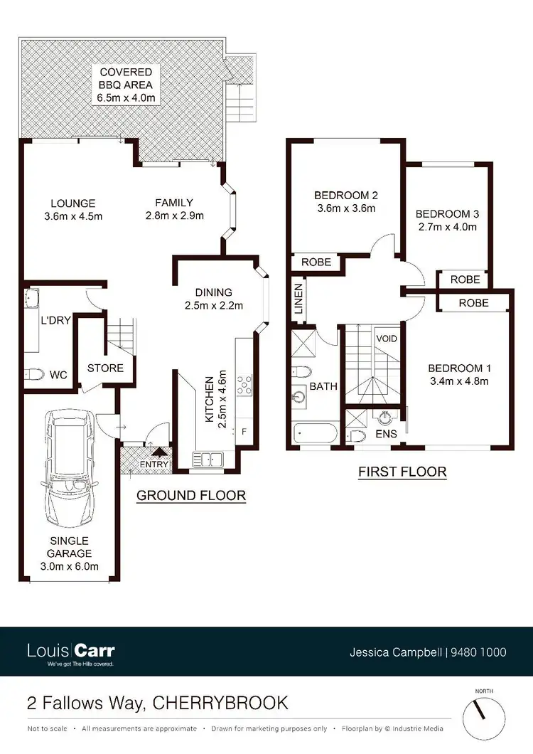 Floorplan of Homely semi-detached listing, 2 Fallows Way, Cherrybrook NSW 2126