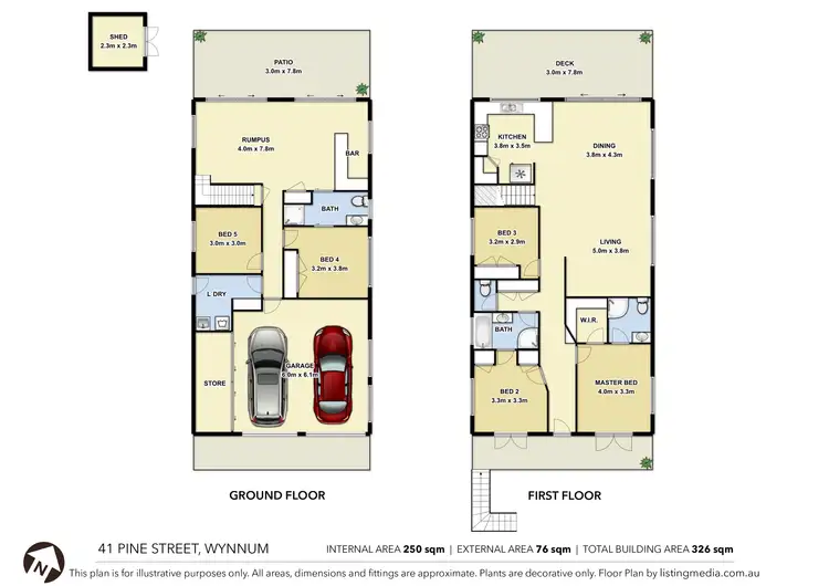 Floorplan of Homely house listing, 41 Pine Street, Wynnum QLD 4178