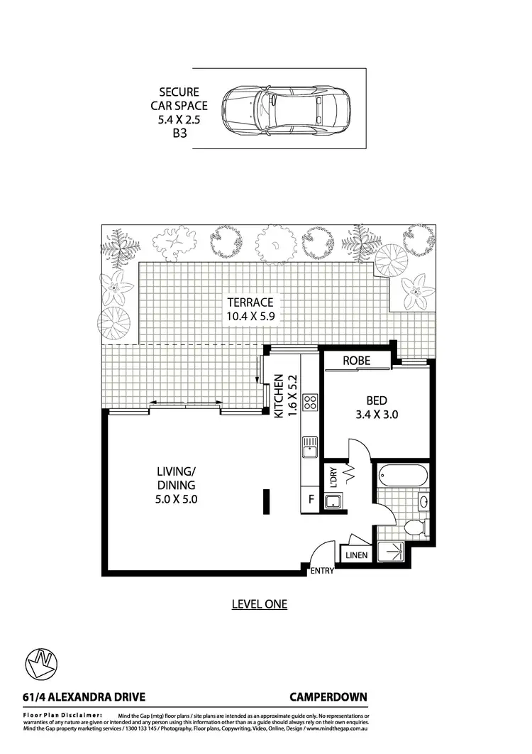 Floorplan of Homely apartment listing, 61/4 Alexandra Drive, Camperdown NSW 2050