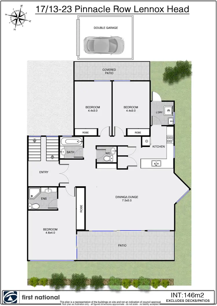 Floorplan of Homely unit listing, 17/13-23 Pinnacle Row, Lennox Head NSW 2478