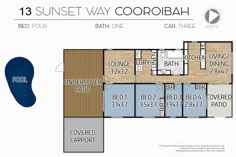 Floorplan of Homely house listing, 13 Sunset Way, Cooroibah QLD 4565